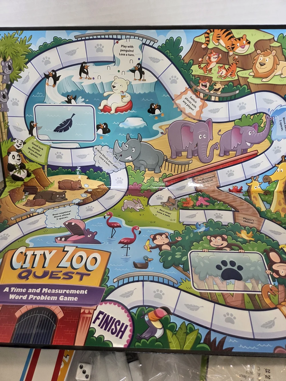 Lakeshore Learning City Zoo Quest Game Word Problem Math Time & Measurement 7+